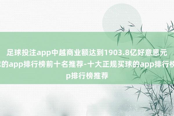 足球投注app中越商业额达到1903.8亿好意思元-买球的app排行榜前十名推荐-十大正规买球的app排行榜推荐