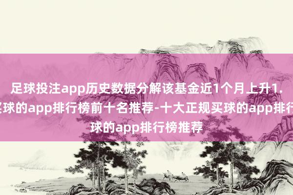 足球投注app历史数据分解该基金近1个月上升1.08%-买球的app排行榜前十名推荐-十大正规买球的app排行榜推荐
