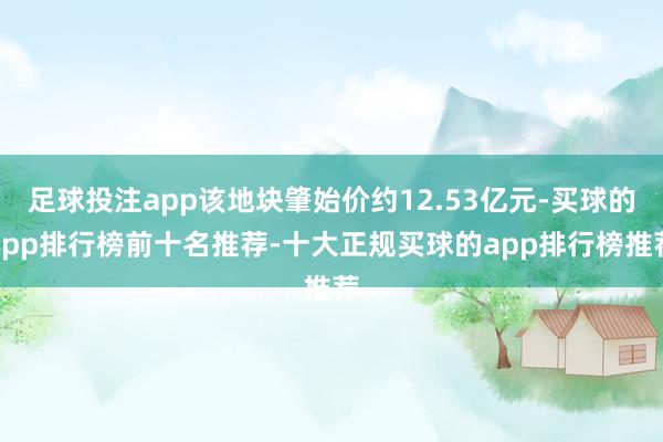 足球投注app该地块肇始价约12.53亿元-买球的app排行榜前十名推荐-十大正规买球的app排行榜推荐