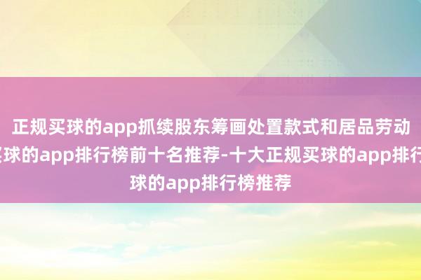 正规买球的app抓续股东筹画处置款式和居品劳动改变-买球的app排行榜前十名推荐-十大正规买球的app排行榜推荐