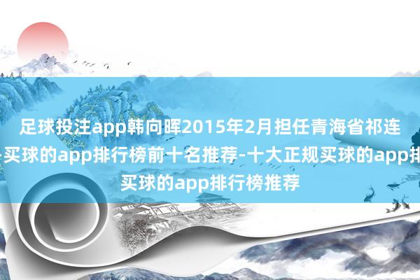 足球投注app韩向晖2015年2月担任青海省祁连县委文告-买球的app排行榜前十名推荐-十大正规买球的app排行榜推荐
