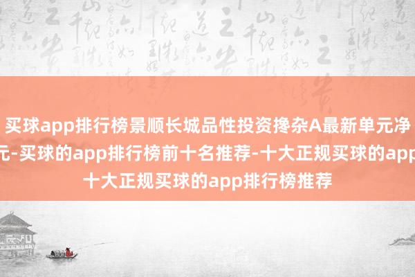 买球app排行榜景顺长城品性投资搀杂A最新单元净值为2.993元-买球的app排行榜前十名推荐-十大正规买球的app排行榜推荐
